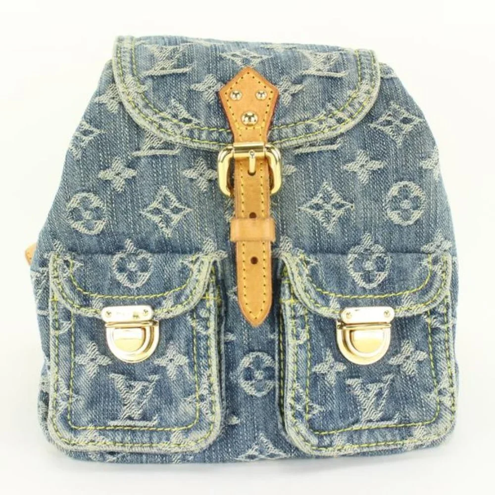 Louis Vuitton Monogram Denim Mini Backpack Sac a Dos PM 6LVJ1020